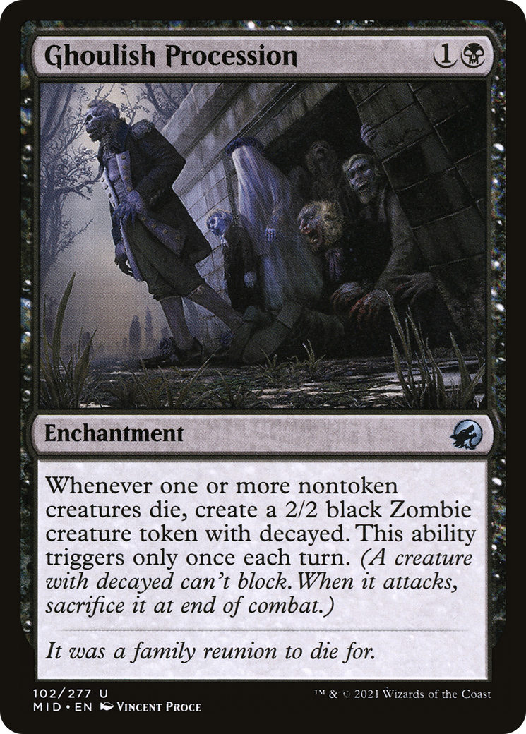 Ghoulish Procession (MID-102) - Innistrad: Midnight Hunt Foil