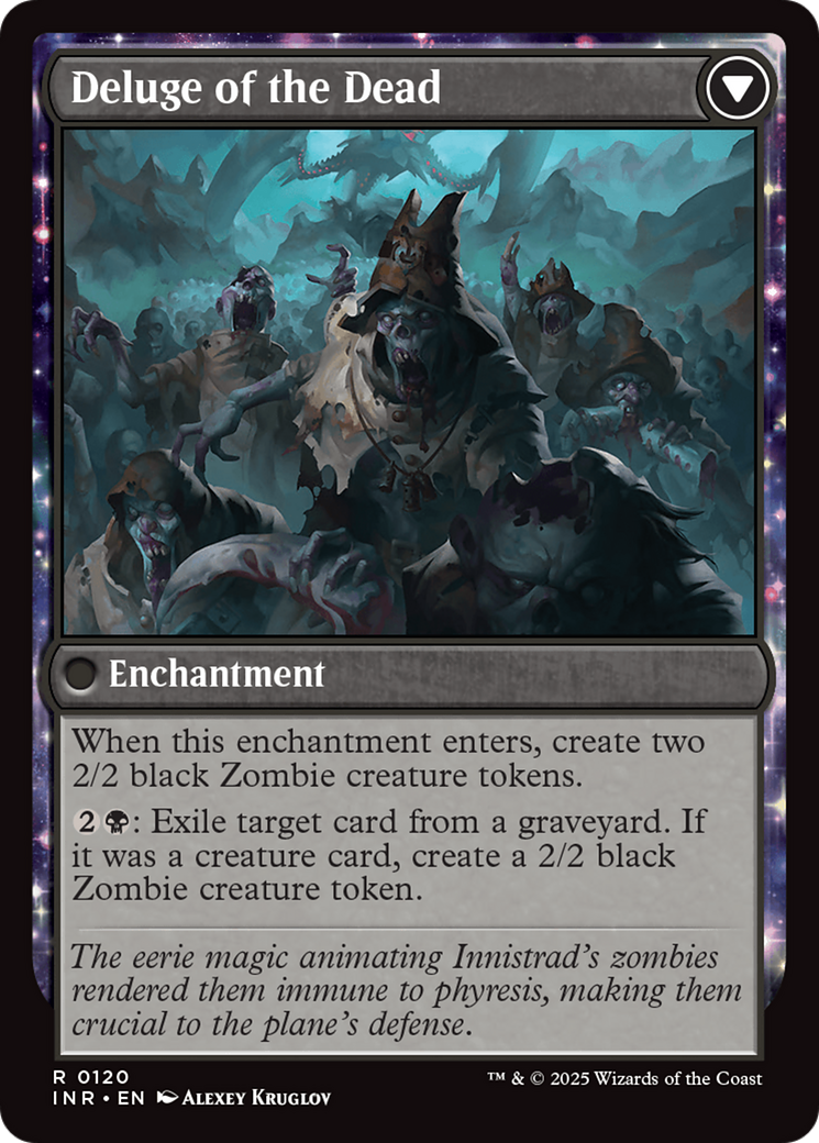 Invasion of Innistrad // Deluge of the Dead (INR-120) - Innistrad Remastered: (enchantment) Foil