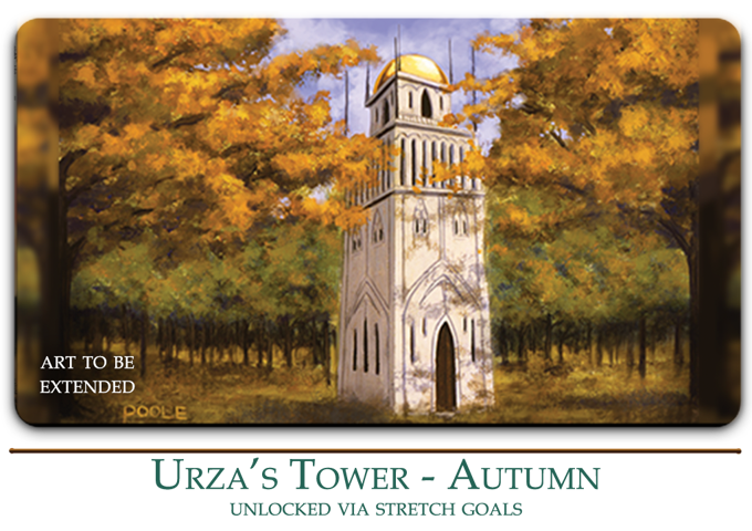 Mark Poole Playmat Collection - Urza's Tower - Autumn - Signed Premium Stitched Edge Playmat