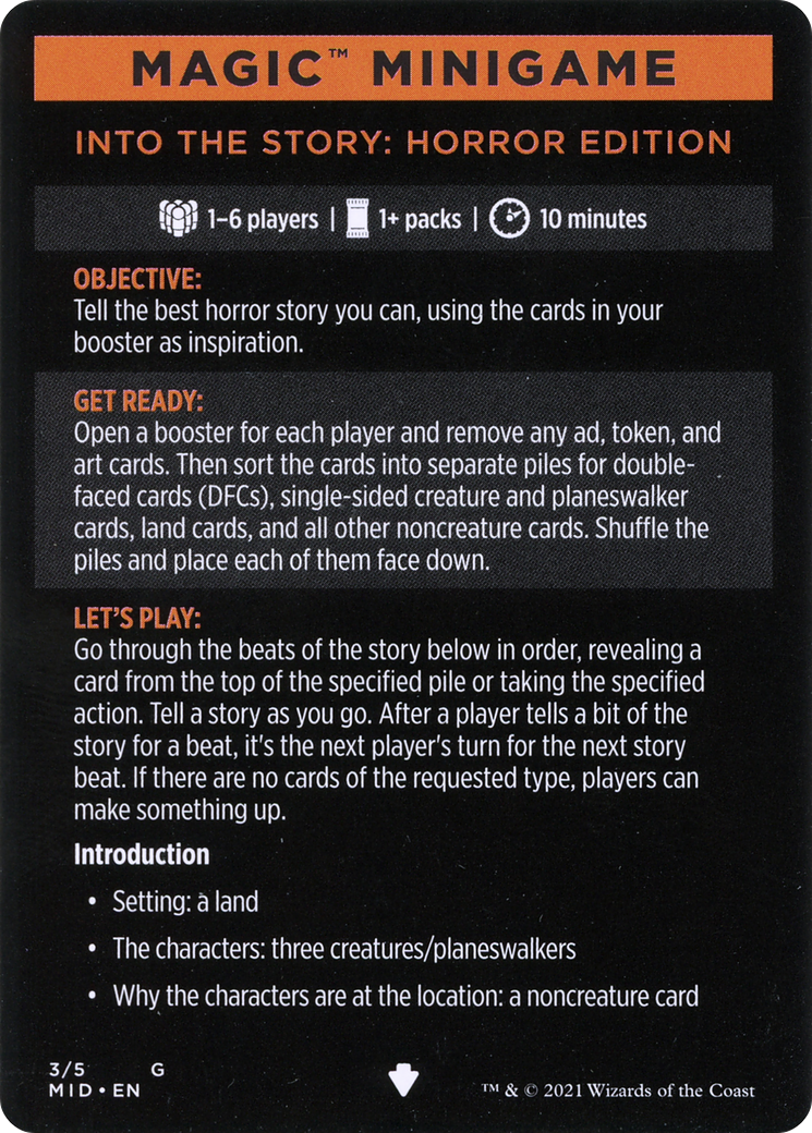 Into the Story: Horror Edition // Into the Story (cont'd) (MMID-003) - Innistrad: Midnight Hunt Minigames Foil