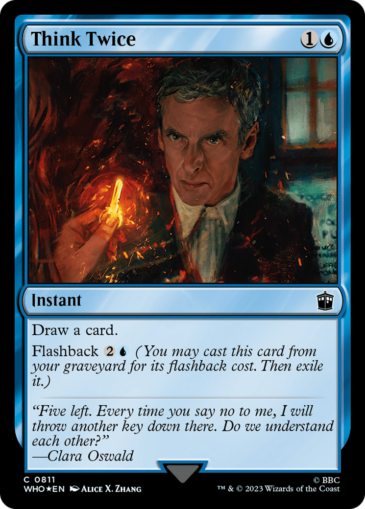 Think Twice (Surge Foil) (WHO-811) - Doctor Who Foil
