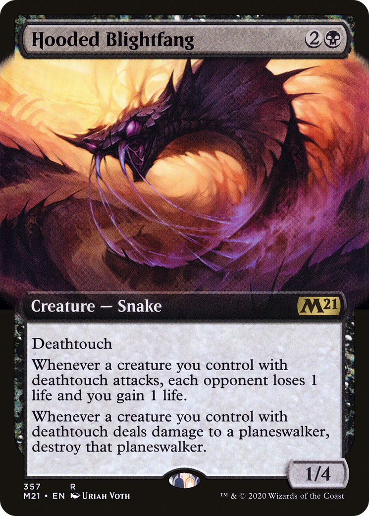 Hooded Blightfang (Extended Art) (M21-357) - Core Set 2021: (Extended Art)