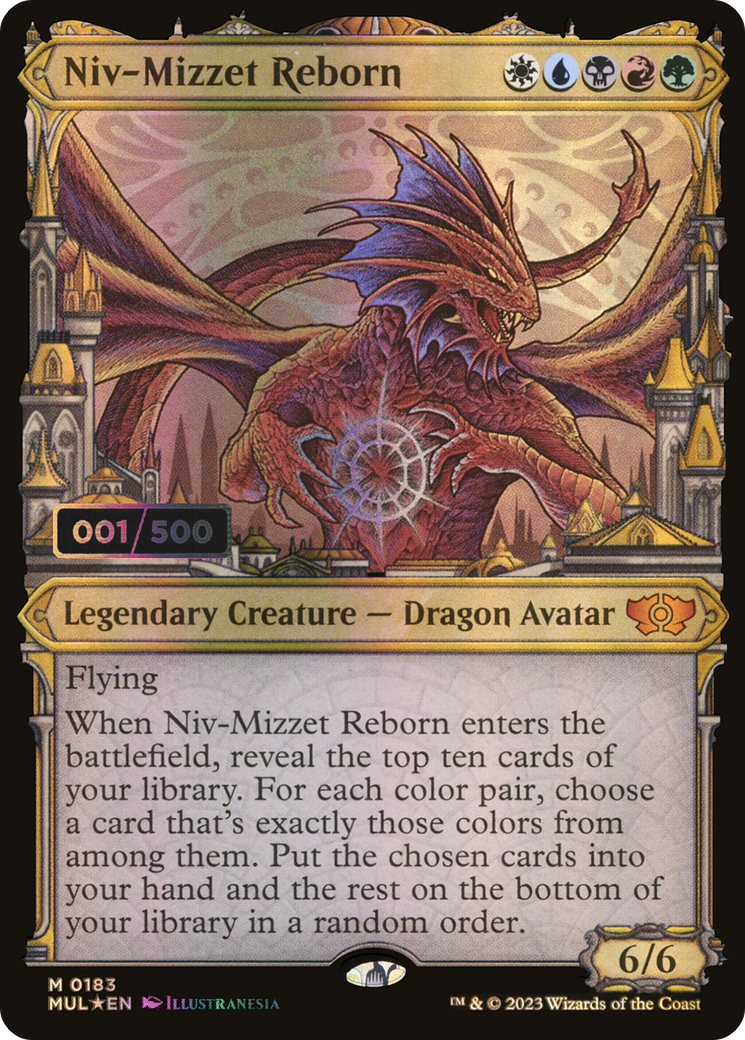 Niv-Mizzet Reborn (Serial Numbered) (MUL-183Z) - Multiverse Legends: (Showcase) Foil