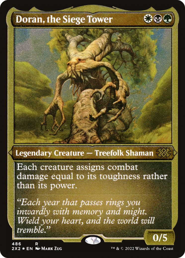 Doran, the Siege Tower (2X2-486) - Double Masters 2022 Etched Foil