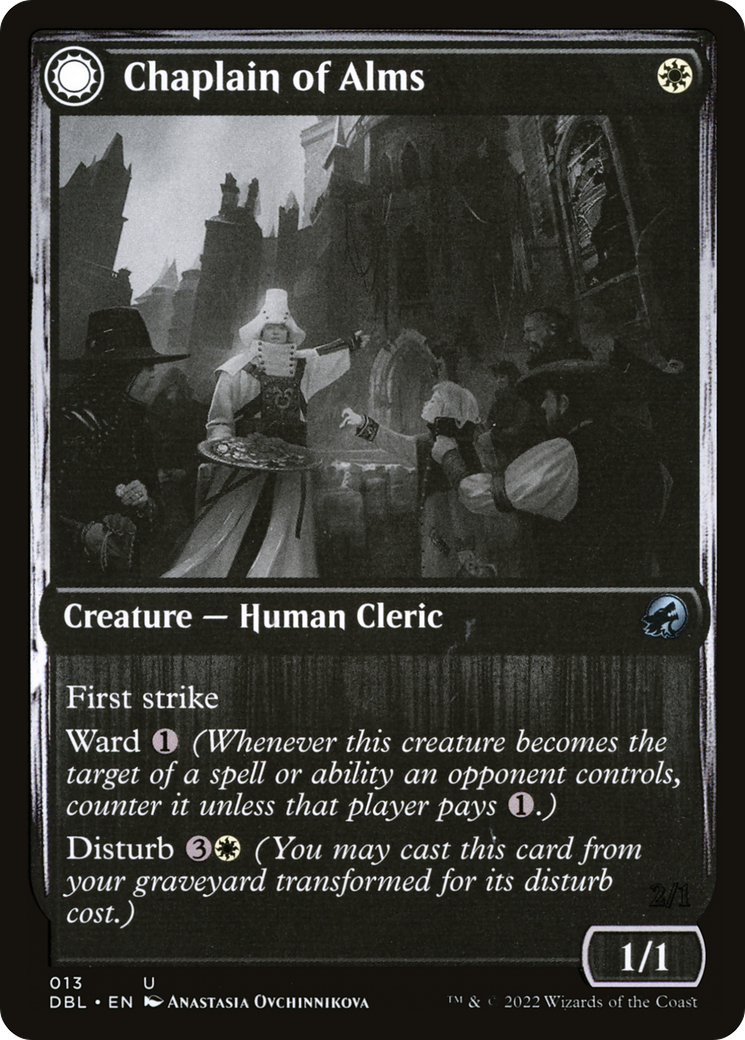 Chaplain of Alms (DBL-013) - Innistrad: Double Feature: (Double Faced Transform) Foil