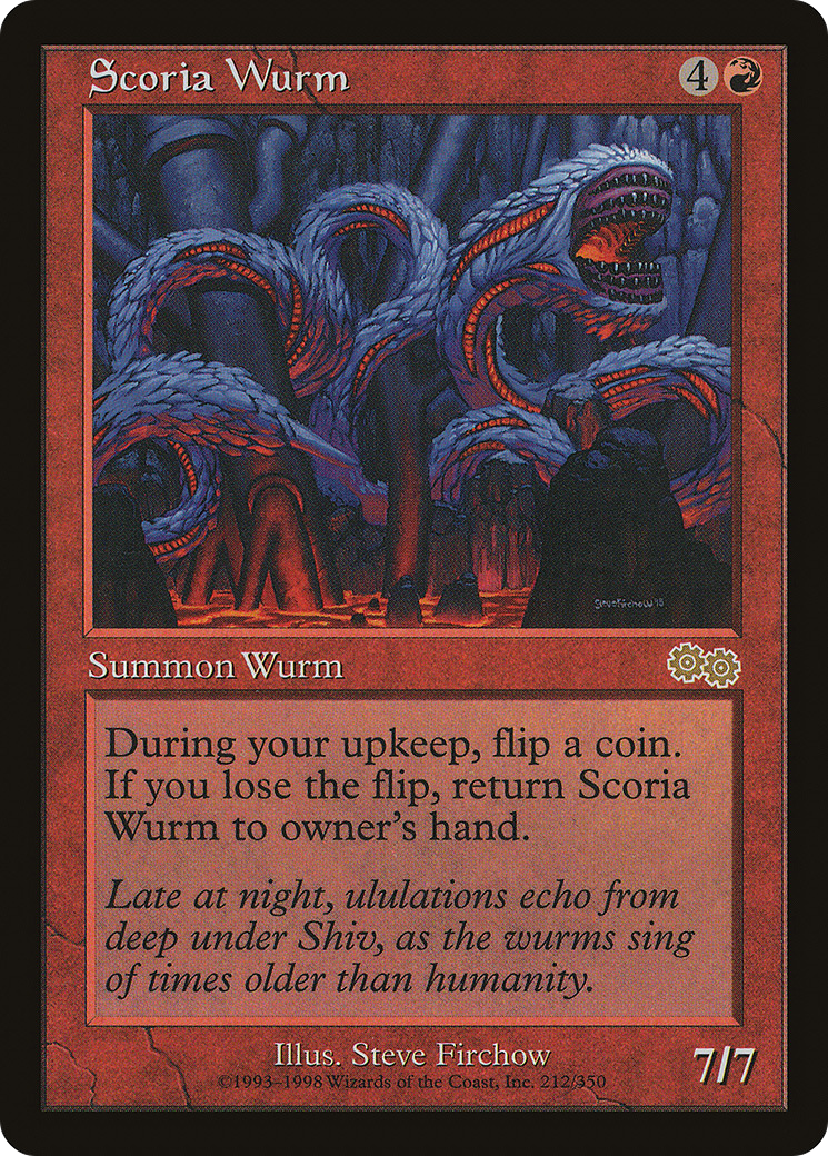 Scoria Wurm (USG-212) - Urza's Saga