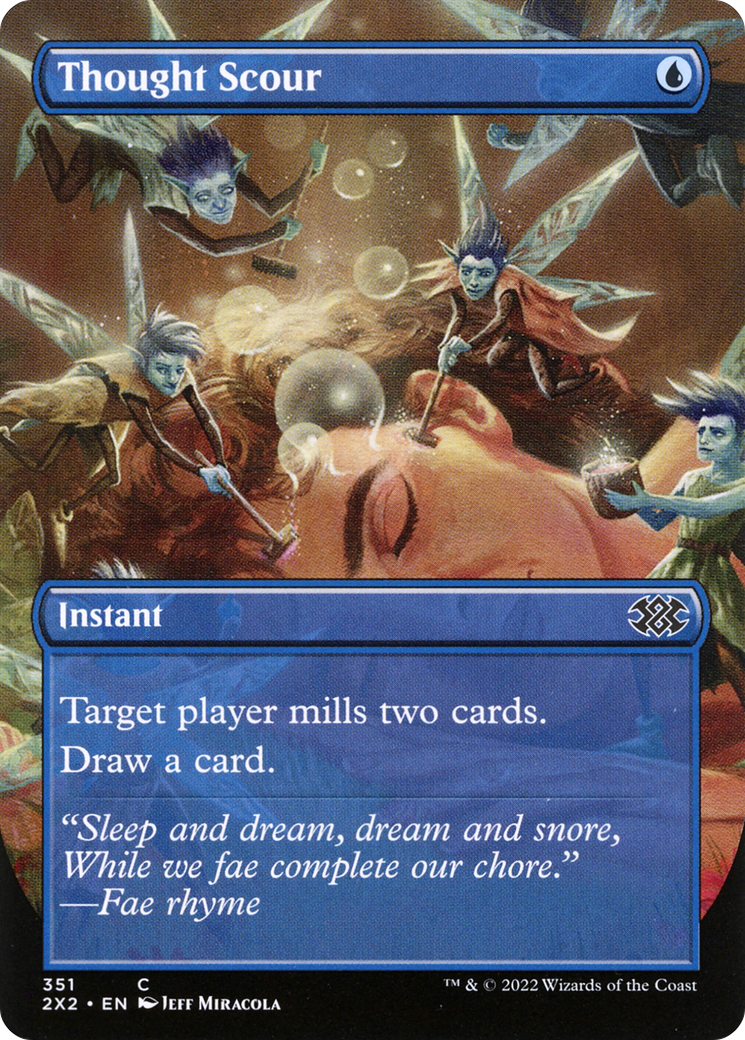 Thought Scour (Borderless) (2X2-351) - Double Masters 2022 (Borderless)