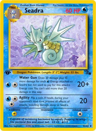 Seadra 042/62  - Unlimited Fossil - Uncommon