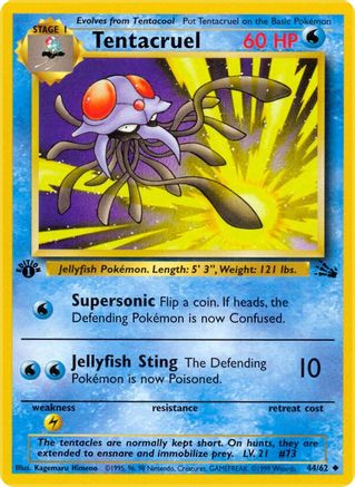 Tentacruel 044/62  - Unlimited Fossil - Uncommon