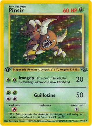 Pinsir (9) 009/64  - 1st Edition Holofoil Jungle - Holo Rare