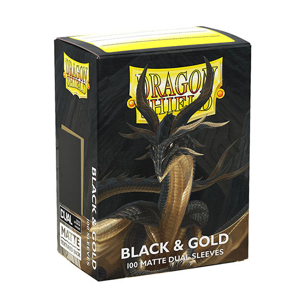 Standard - Black and Gold - Dual Matte Sleeves (100ct)