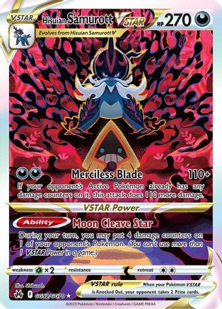 Hisuian Samurott VSTAR GG52/GG70  - Holofoil Crown Zenith Galarian Gallery - Ultra Rare