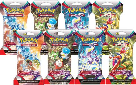 Scarlet & Violet Sleeved Booster Pack Bundle [Set of 8]  SV01 Scarlet & Violet Base Set - null