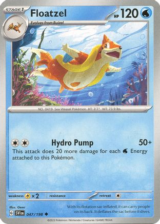Floatzel 047/198  - Reverse Holofoil SV01 Scarlet & Violet Base Set - Uncommon
