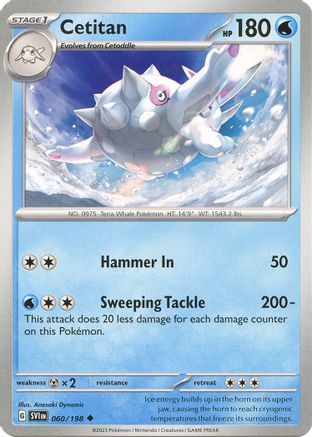Cetitan 060/198  SV01 Scarlet & Violet Base Set - Uncommon