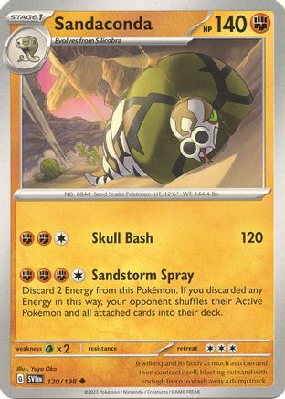 Sandaconda 120/198  - Reverse Holofoil SV01 Scarlet & Violet Base Set - Uncommon