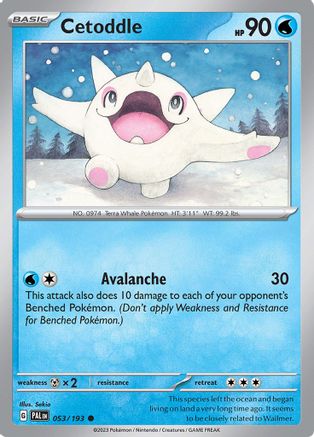 Cetoddle 053/193  - Reverse Holofoil SV02 Paldea Evolved - Common