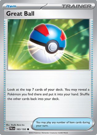 Great Ball 183/193  - Reverse Holofoil SV02 Paldea Evolved - Common