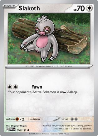 Slakoth 160/193  SV02 Paldea Evolved - Common