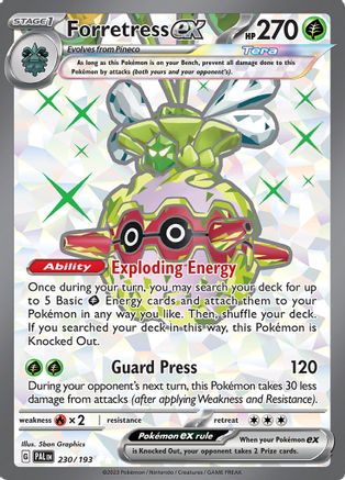 Forretress ex 230/193  - Holofoil SV02 Paldea Evolved - Ultra Rare