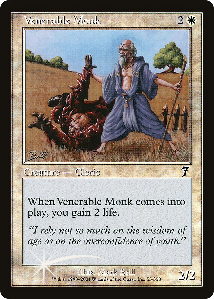 Venerable Monk (7ED-053) - 7th Edition Foil
