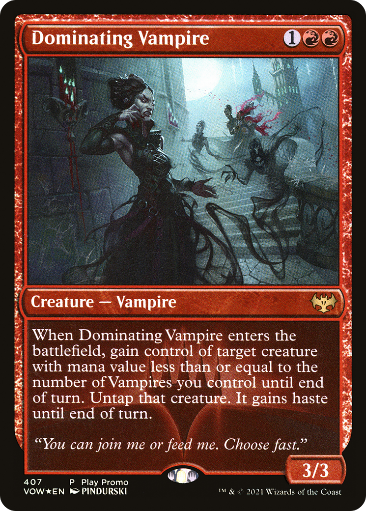 Dominating Vampire (VOW-407) - Innistrad: Crimson Vow Foil