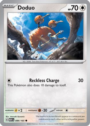 Doduo 084/165  - Reverse Holofoil SV Scarlet & Violet 151 - Common