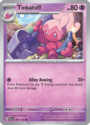 Tinkatuff 084/182  - Reverse Holofoil SV04 Paradox Rift - Common