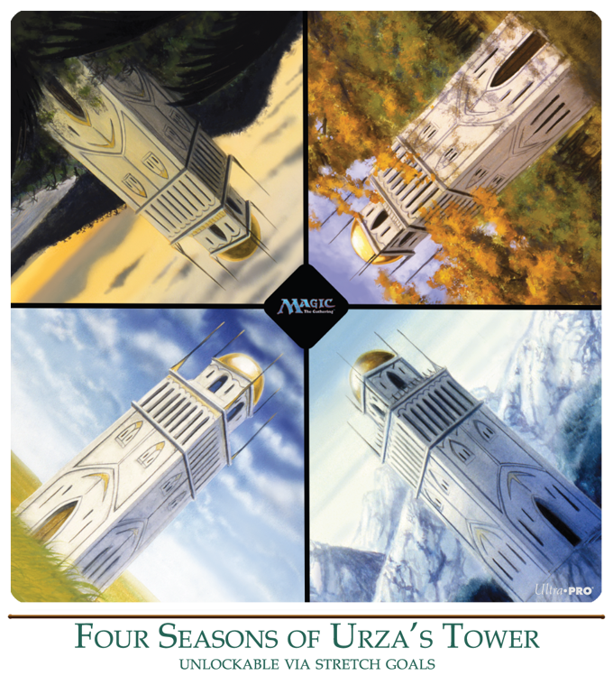 Mark Poole Playmat Collection - Four Seasons of Urza's Tower - Two Player Signed Playmat