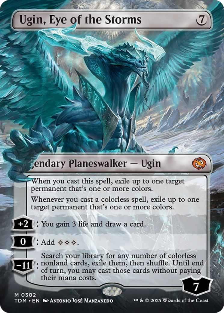 Ugin, Eye of the Storms // Ugin, Eye of the Storms (TDM-382) - Tarkir: Dragonstorm (Borderless) Foil
