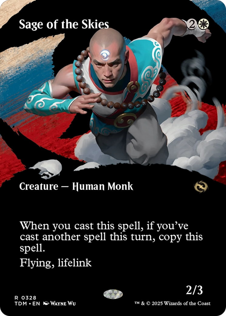 Sage of the Skies (TDM-328) - Tarkir: Dragonstorm: (Showcase) (Borderless) Foil