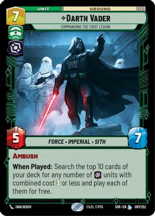 Darth Vader - Commanding the First Legion (087/252) - Spark of Rebellion Foil