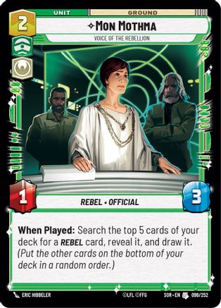 Mon Mothma - Voice of the Rebellion (096/252) - Spark of Rebellion Foil
