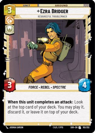 Ezra Bridger - Resourceful Troublemaker (192/252) - Spark of Rebellion Foil