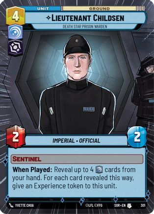 Lieutenant Childsen - Death Star Prison Warden (Hyperspace) (301) - Spark of Rebellion Foil