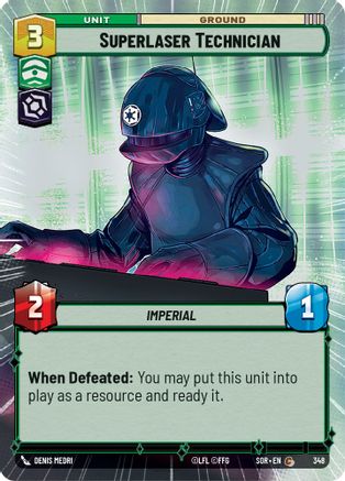Superlaser Technician (Hyperspace) (348) - Spark of Rebellion Foil