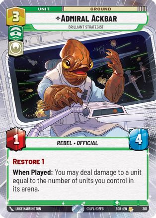 Admiral Ackbar - Brilliant Strategist (Hyperspace) (361) - Spark of Rebellion