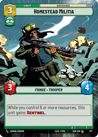 Homestead Militia (Hyperspace) (377) - Spark of Rebellion Foil