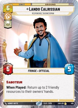 Lando Calrissian - Responsible Businessman (Hyperspace) (459) - Spark of Rebellion