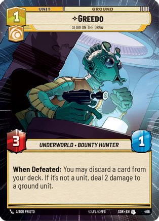 Greedo - Slow on the Draw (Hyperspace) (466) - Spark of Rebellion Foil