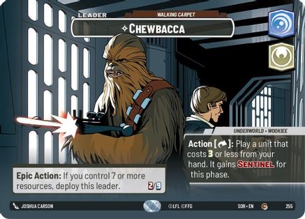Chewbacca - Walking Carpet (Showcase) (255) - Spark of Rebellion Foil