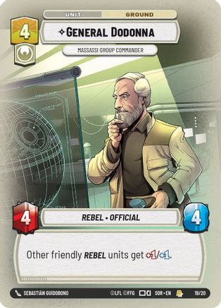 General Dodonna - Massassi Group Commander (19/20) - Spark of Rebellion Weekly Play Promos Foil