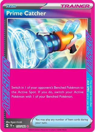 Prime Catcher 157/162  - Holofoil SV05 Temporal Forces - ACE SPEC Rare