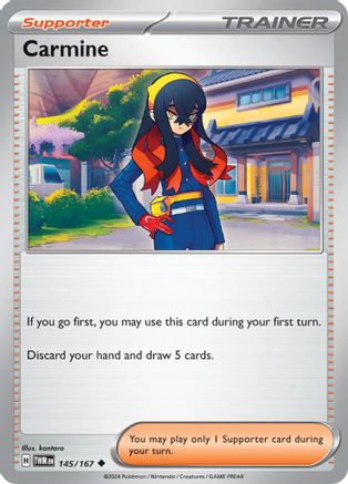 Carmine 145/167  - Reverse Holofoil SV06 Twilight Masquerade - Uncommon