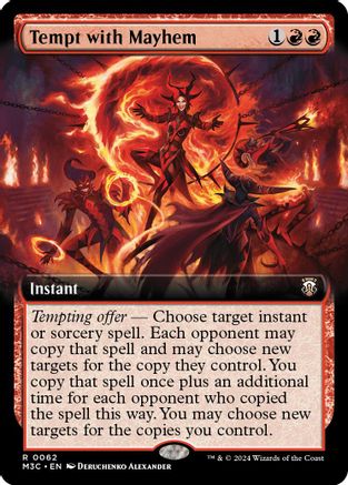 Tempt with Mayhem (Extended Art) (Ripple Foil) (M3C-062) - Modern Horizons 3 Commander Foil