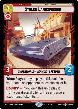 Stolen Landspeeder (161/262) - Shadows of the Galaxy