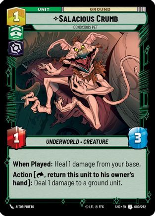 Salacious Crumb - Obnoxious Pet (080/262) - Shadows of the Galaxy Foil