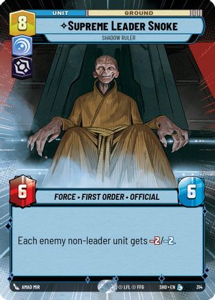 Supreme Leader Snoke - Shadow Ruler (Hyperspace) (314) - Shadows of the Galaxy