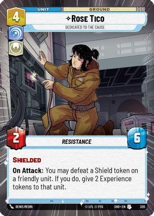 Rose Tico - Dedicated to the Cause (Hyperspace) (320) - Shadows of the Galaxy Foil