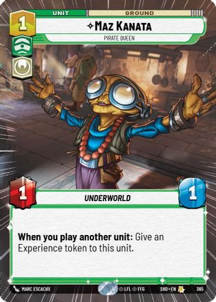 Maz Kanata - Pirate Queen (Hyperspace) (365) - Shadows of the Galaxy Foil